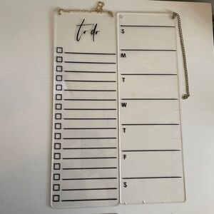 Target Bullseye Weekly + To-Do List Clear Acrylic Dry Erase Boards
